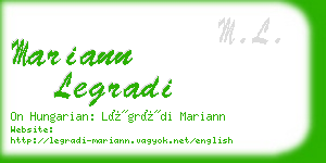 mariann legradi business card